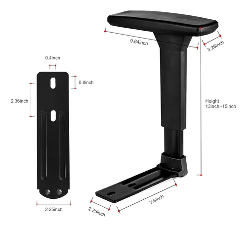 Par De Reposabrazos De Silla Ajustable En Altura Juego