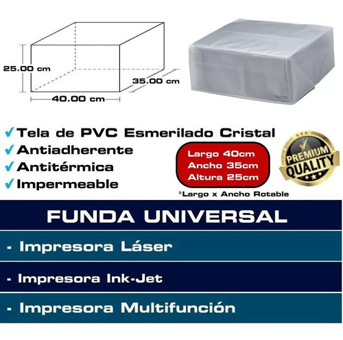 Funda Universal Para Impresora 40x35x25 Cm Medida Especial