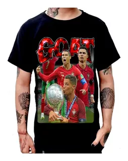 Playera Futbol Cristiano Ronaldo Goat Jugador Portugues