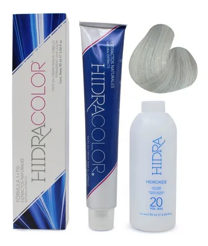 Tinte Para Cabello Hidracolor Naturales 90 Ml + Peróxido Tono 11.11 Rubio Titanio