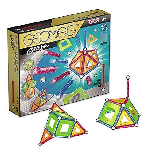 Coleccion De Juego - Geomag - Glitter - 44-piece Magnetic Bu