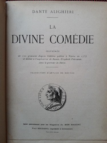 La Divine Comedie Dante Alighieri 100 Ilustraciones 1900 Fra