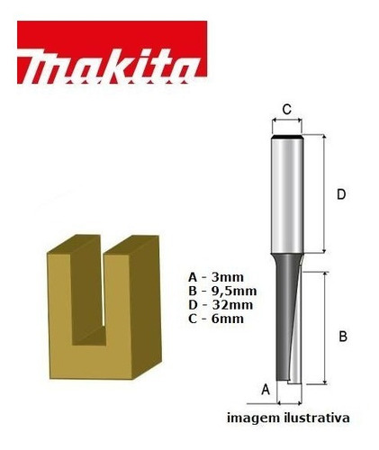 Fresa Reta 3mm - D-09210