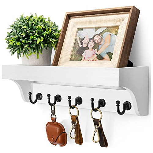 Key And Mail Holder For Wall With Floating Shelf : Deco...