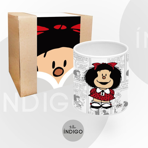 Portalápices Cerámica  Mafalda  + Empaque Personalizado