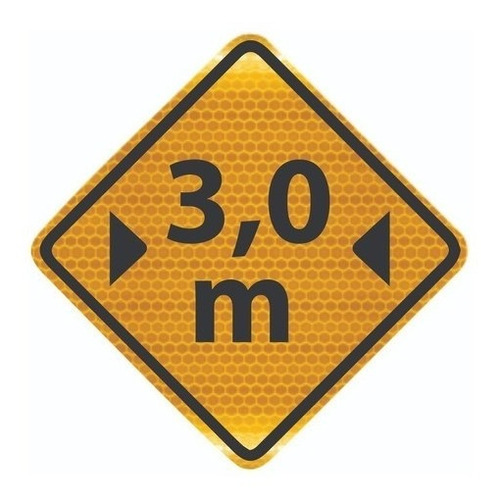 Placa Viária Largura Limitada Refletivo A-38 Ti
