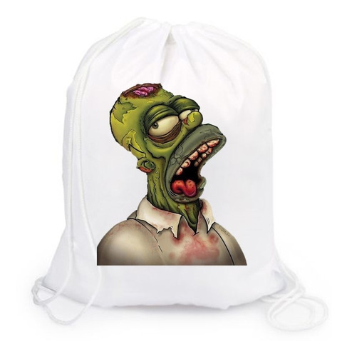 Homero Zombie Simpson   Tula Deportiva Bolsa Mochila