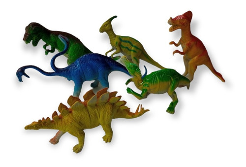 Dinosaurio Set De Dinosaurios Plastico Macizo X6