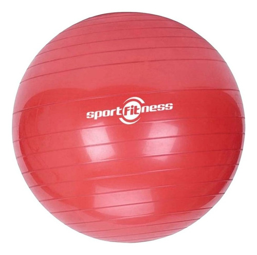 Balón De Gimnasia 65cm Yoga Pilates Sportfitness Color Rojo