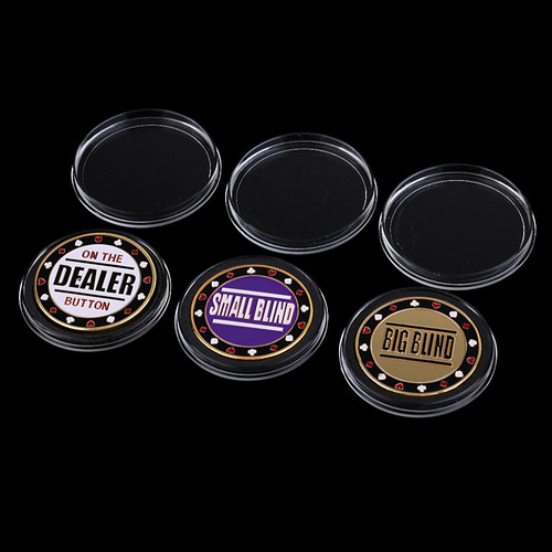 1 Dealer 1 Small 1 Big Conjunto De Fichas De Pôquer