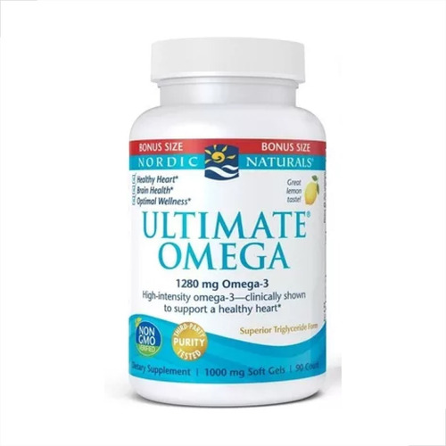 Ultimate Omega-3 Nordic Naturals 1280 Mg Sabor Limón 90 Caps