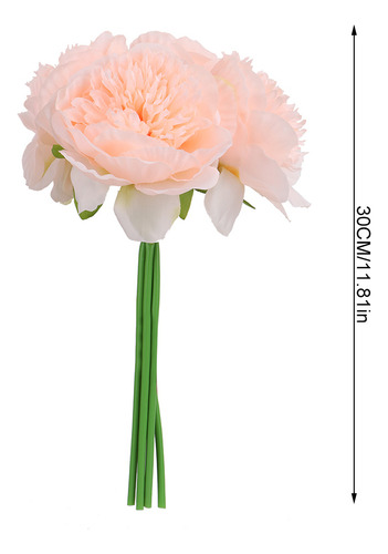 Ramo De Flores De Peonía Artificial Rosa