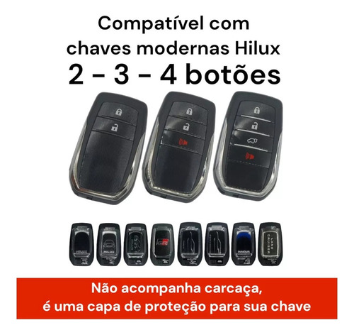 Qc Funda Llave Toyota Hilux Llavero Sw4 Rav4 Srx Premium