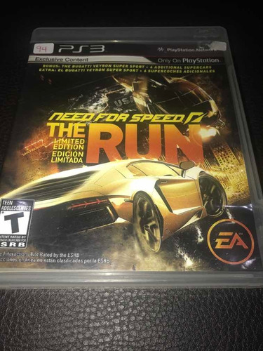 Videojuego Need For Speed The Run Para Ps3
