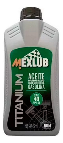 Aceite Mexlub Titanium  Sae 40 900ml