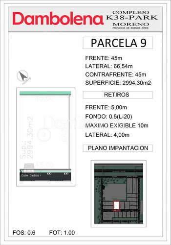 Imagen 3 de 26 de Terreno Fraccion En Venta Sector A Uf 009 - La Reja - Moreno - G.b.a. Zona Oeste