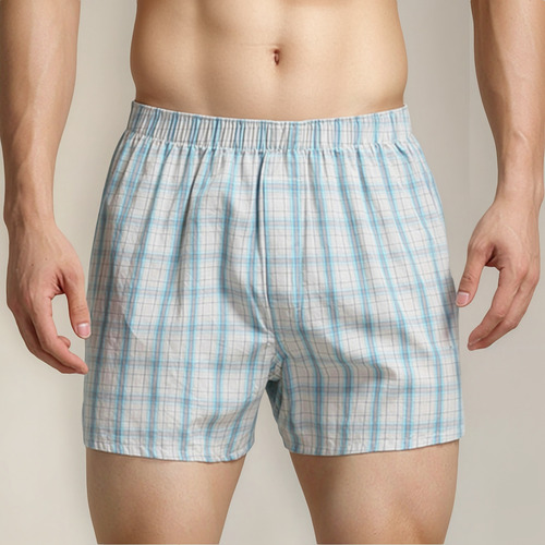 Calzoncillos O Para Hombre, Pantalones Cortos A Cuadros De R