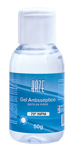 Mini Álcool Gel Atacado 70 Antisséptico Haze 50g Kit 48un