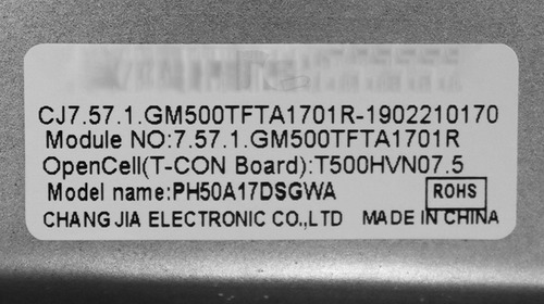 Tela Display Lcd Philco 50 Tv Ph50a17dsgwa Tela Full Hd
