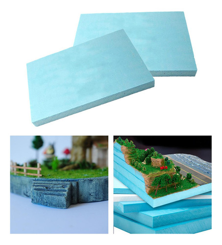 Fs 2x Tableros De 30cmx40cmx3cm 30cmx40cmx3cm Azul