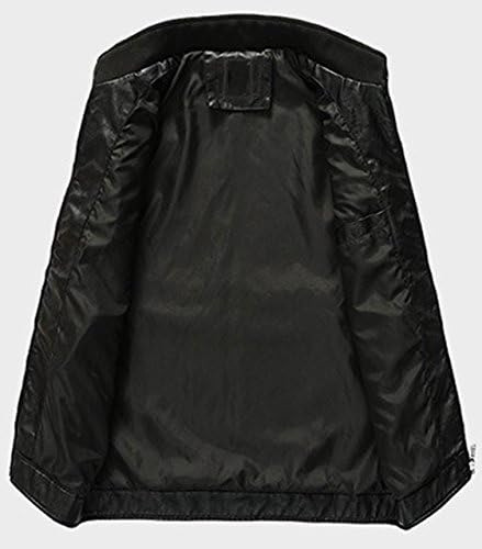 Youhan - Chaqueta Informal De Piel Sintética Con Cremallera