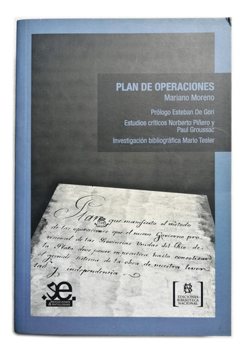 Libro Plan De Operaciones - Mariano Moreno 