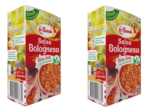 Pack X2u Salsa Bolognesa La Banda 500g