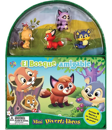 Mini Divertilibros. Bosque Amigable. 4 Muñecos+cuento Phidal