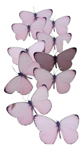 Mariposas Impresas Rosadas Ideal Para Decorar Tortas 