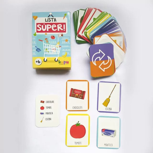 Juego De Mesa Cartas Lista Del Súper Categorizar Objetos