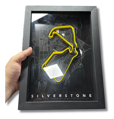 Quadro Circuito Silverstone - Deluxe Edition - Impressão 3d