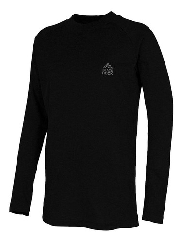 Remera Térmica Frizada Niño Negro Unisex - Black Rock