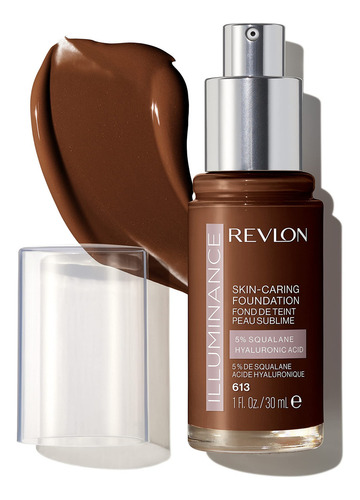 Maquillaje Illuminance Skin-caring Foundation Revlon Tono 613 Honey Java