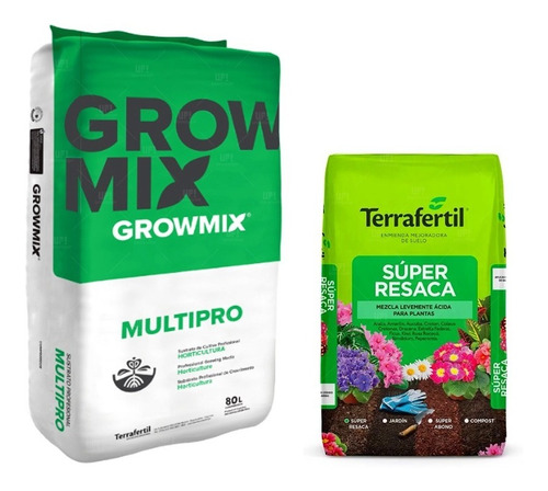 Sustrato Growmix Multipro 80lts Con Resaca 5lts Terrafertil