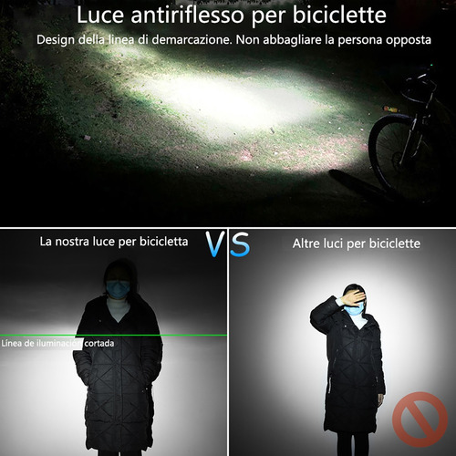 6000 Lúmenes 10000mah Ipx5 Luz Para Bicicleta Con 2 Soporte