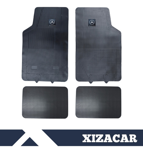 Cubre Alfombras Para Mercedes-benz 4 Piezas Plus Xizacar Logo Blanco