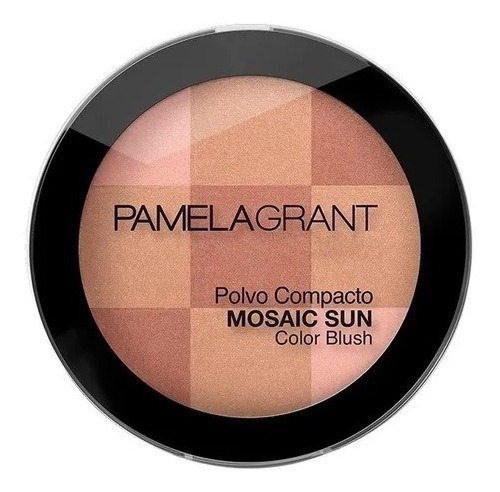 Polvo Compacto Pamela Grant Mosaico Sun Color Blush Color Hot Frapuccino