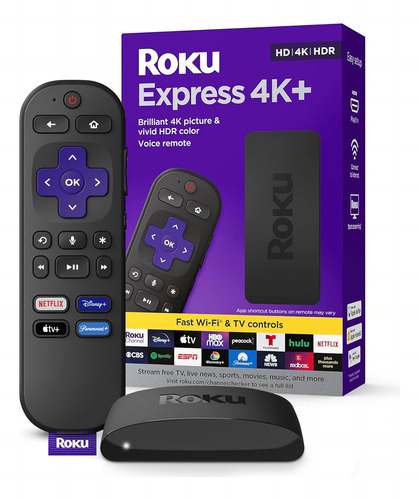 Dispositivo De Streaming Roku Express 4k+ Con Voz Remota