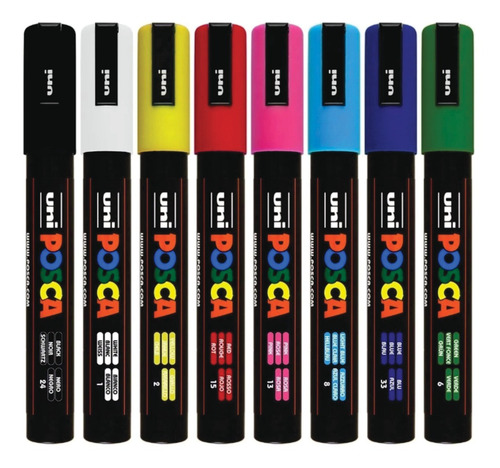 Imagen 1 de 4 de Marcador Uni Posca Pc-3m X 10 Unidades
