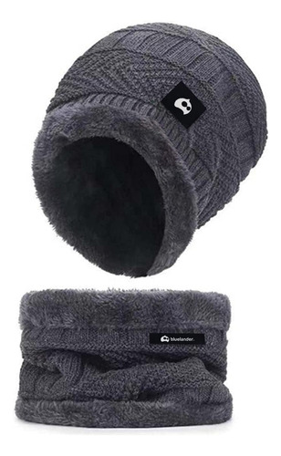 Gorro Bufanda Conjunto Para Frio Invierno Unisex Tejido Lana