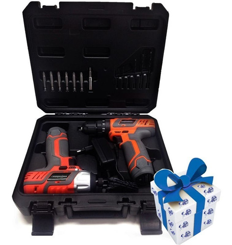 Kit Taladro Percutor Y Llave De Impacto Tpai610/12k2 +regalo