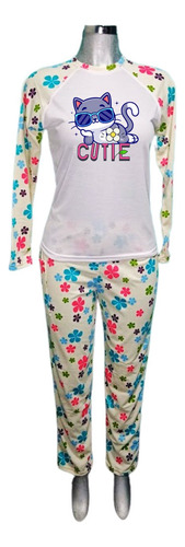 Pijama Personalizada Para Mujer Con Diseño De Flores