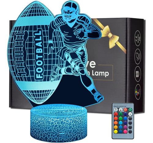 Arerg Football Sports Fan Lamp Para Niños, 16 Cambio De Colo