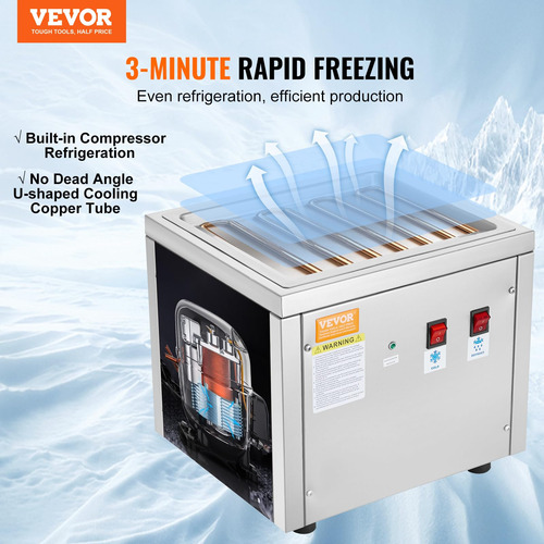 Máquina De Helado Frito Vevor 11x9.5 Pulgadas Acero Inoxidab