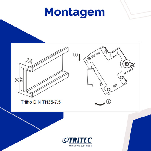 Disjuntor Monopolar Tramontina Tdj3 10a (tp C) 3ka/380v Mini