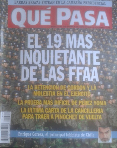 Revista Qué Pasa 1484 / 18 Septiembre 1999 / Inquietante 19