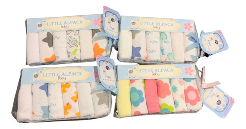 Set 6 Toallitas Faciales Bebe , Marca Little Alpaca