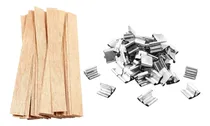 Comprar Litopepex 50 Mechas De Madera Para Hacer Velas, Mechas De Ma