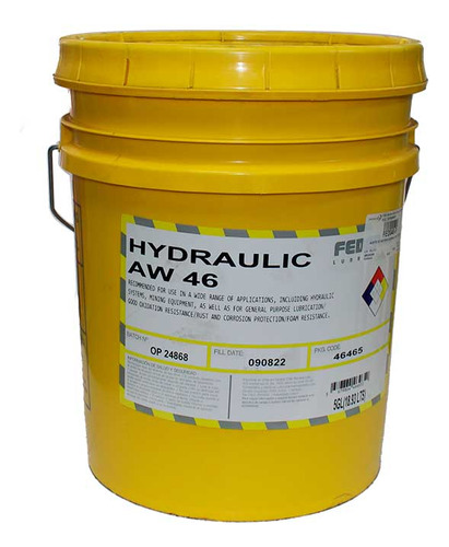 Aceite Hidraulico. Federal Hidraulic Aw 46 Bal 5 Gl.