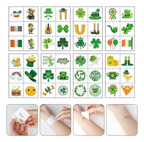 Pegatinas Para Tatuajes Con Forma De Trébol, Impermeables, 1